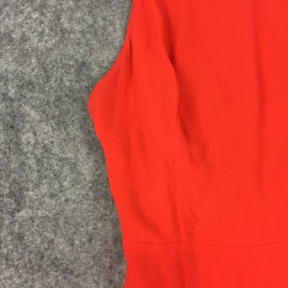 Aritzia Wilfred Dress 4 Cocktail A Line Boat Neck Strappy Open Plunge Back Red - Picture 6 of 15